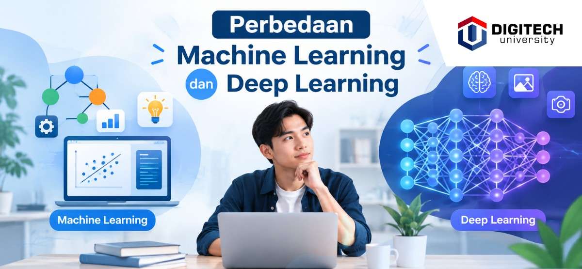 thumbnail article digitech university: Perbedaan Machine Learning dan Deep Learning Universitas Swasta di Bandung